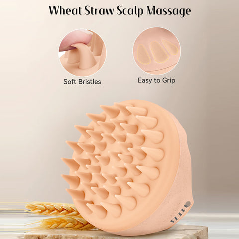 HEETA Scalp Massager Hair Growth with Soft Silicone Bristles to Remove Dandruff and Relieve Itching, Shampoo Brush for Hair Care & Relax Scalp, Scalp Scrubber for Wet Dry Hair