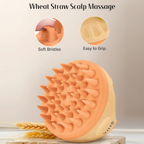 HEETA Scalp Massager Hair Growth with Soft Silicone Bristles to Remove Dandruff and Relieve Itching, Shampoo Brush for Hair Care & Relax Scalp, Scalp Scrubber for Wet Dry Hair