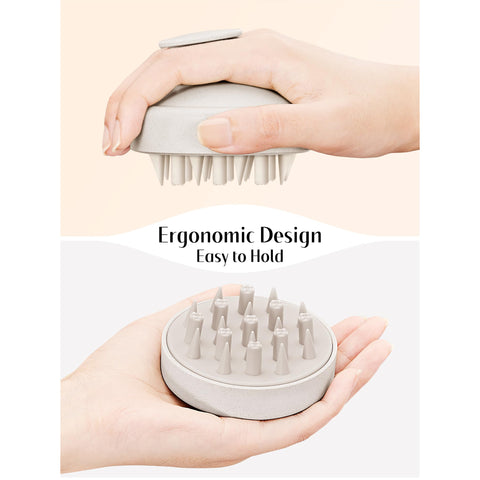HEETA Scalp Massager Hair Scrubber Shampoo Brush Exfoliator for Hair Growth