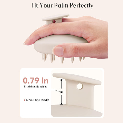 HEETA Silicone Hair Scalp Massager Shampoo Brush, Scalp Scrubber with Ultra-Soft Bristles, Integrated Design Scalp Exfoliator for Deep Cleanse, Dandruff Removal and Hair Growth