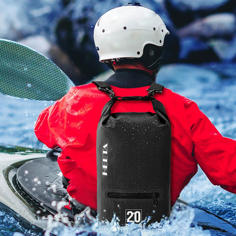 HEETA Waterproof Dry Bag Backpack with Zippered Pocket 5L/10L/20L/30L/40L