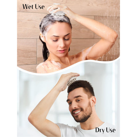 HEETA Scalp Massager Hair Scrubber Shampoo Brush Exfoliator for Hair Growth