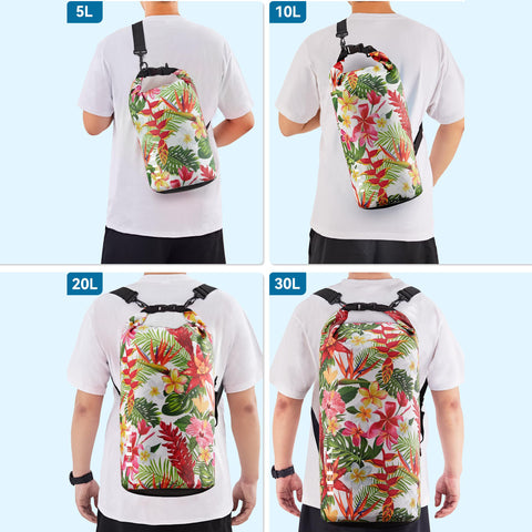 HEETA Waterproof Dry Bag Backpack with Emergency Whistle 5L/10L/20L/30L/40L