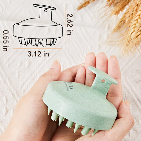HEETA Scalp Massager Hair Scrubber Shampoo Brush Exfoliator for Hair Growth
