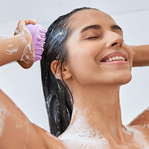 HEETA Scalp Massager Hair Growth with Soft Silicone Bristles to Remove Dandruff and Relieve Itching, Shampoo Brush for Hair Care & Relax Scalp, Scalp Scrubber for Wet Dry Hair