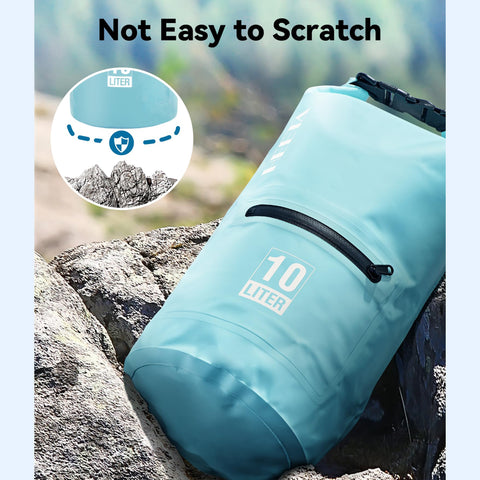 HEETA Waterproof Dry Bag Backpack with Zippered Pocket 5L/10L/20L/30L/40L