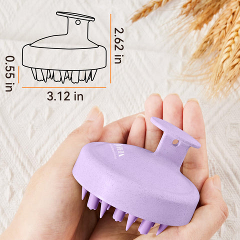 HEETA Scalp Massager Hair Scrubber Shampoo Brush Exfoliator for Hair Growth