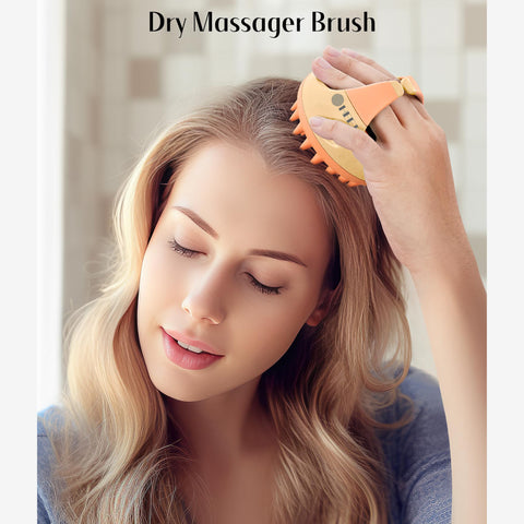 HEETA Scalp Massager Hair Growth with Soft Silicone Bristles to Remove Dandruff and Relieve Itching, Shampoo Brush for Hair Care & Relax Scalp, Scalp Scrubber for Wet Dry Hair