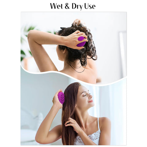 HEETA Scalp Massager Hair Scrubber Shampoo Brush Exfoliator for Hair Growth