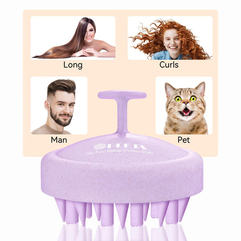 HEETA Scalp Massager Hair Scrubber Shampoo Brush Exfoliator for Hair Growth