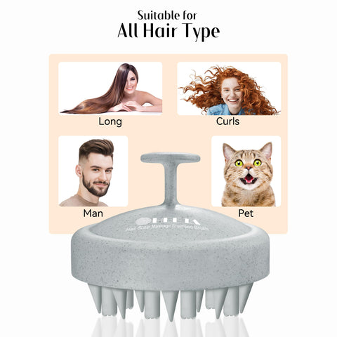HEETA Scalp Massager Hair Scrubber Shampoo Brush Exfoliator for Hair Growth