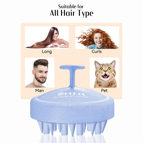 HEETA Scalp Massager Hair Scrubber Shampoo Brush Exfoliator for Hair Growth