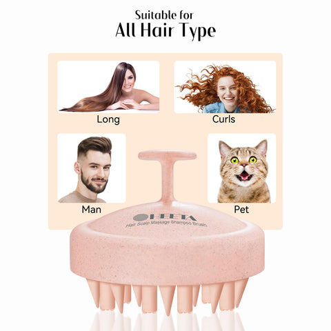 HEETA Scalp Massager Hair Scrubber Shampoo Brush Exfoliator for Hair Growth