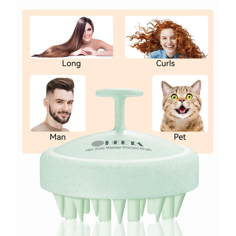 HEETA Scalp Massager Hair Scrubber Shampoo Brush Exfoliator for Hair Growth